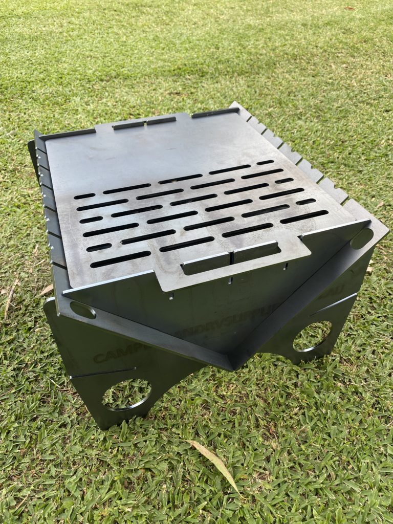 Flat Pack Fire Pit 4mm Steel Multi Purpose BBQ Grill Unit