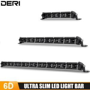6D LED Light Bar 7'' 13'' 20 inch Offroad slim Led Bar Auto Driving Light fog lamp for Niva Lada Truck 4x4 SUV ATV 12V 24V
